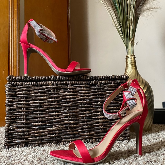 Red & Rhinestone Heels - Picture 2 of 4
